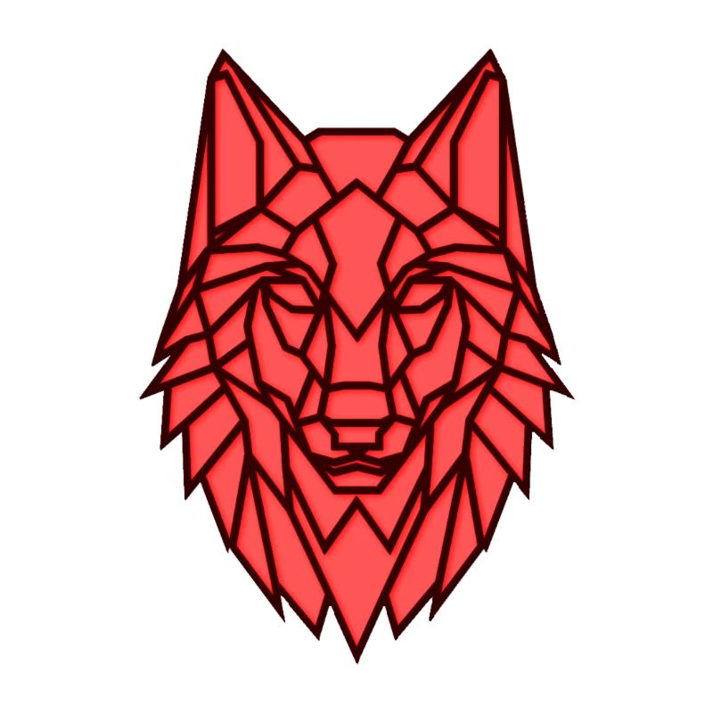 Geometric Red Wolf