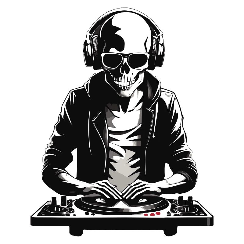 Skelleton DJ in b/n