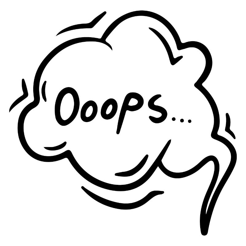 Sprechblase Comic Oops