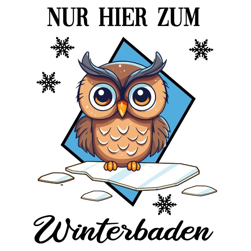 Winterbaden Eisbade-Eule Winterschwimmen Kältebad
