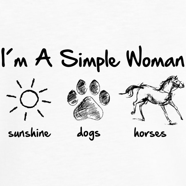 Vorschau: simple woman horse dog - Frauen Vintage T-Shirt