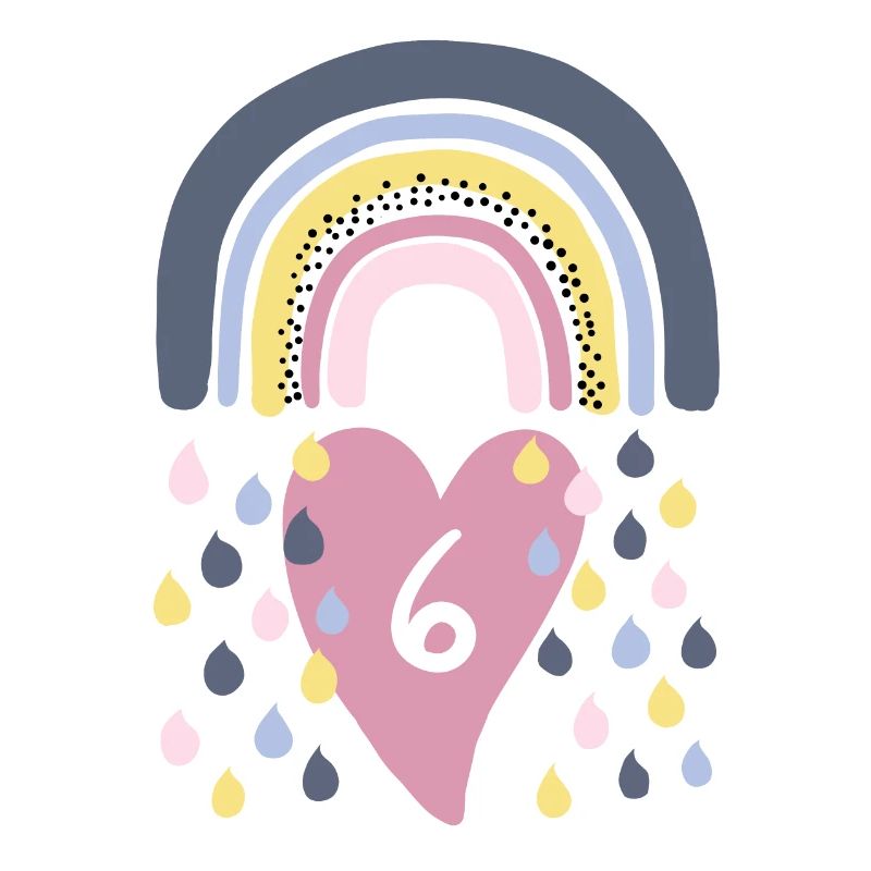 Regenbogen 6. Geburtstag Kinder