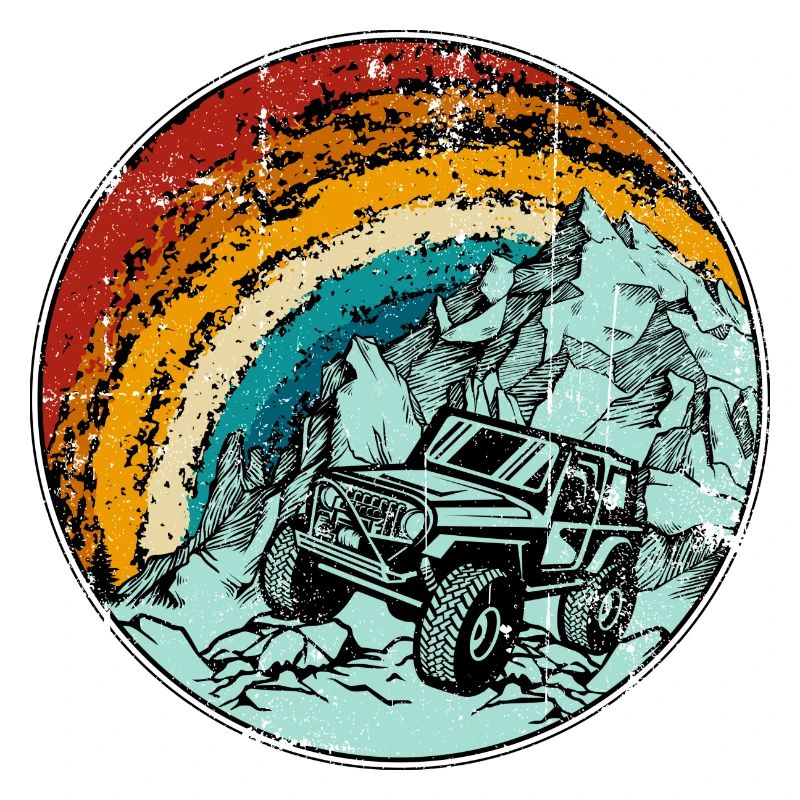 Jeep Trail Under Rainbow Peaks