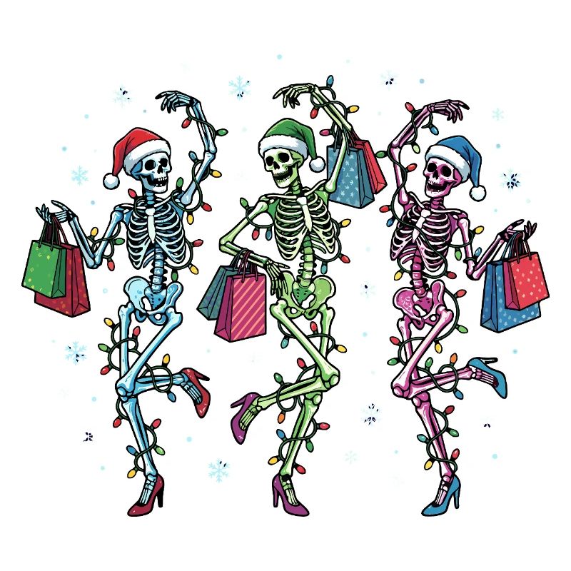 Dancing skeleton shoppers