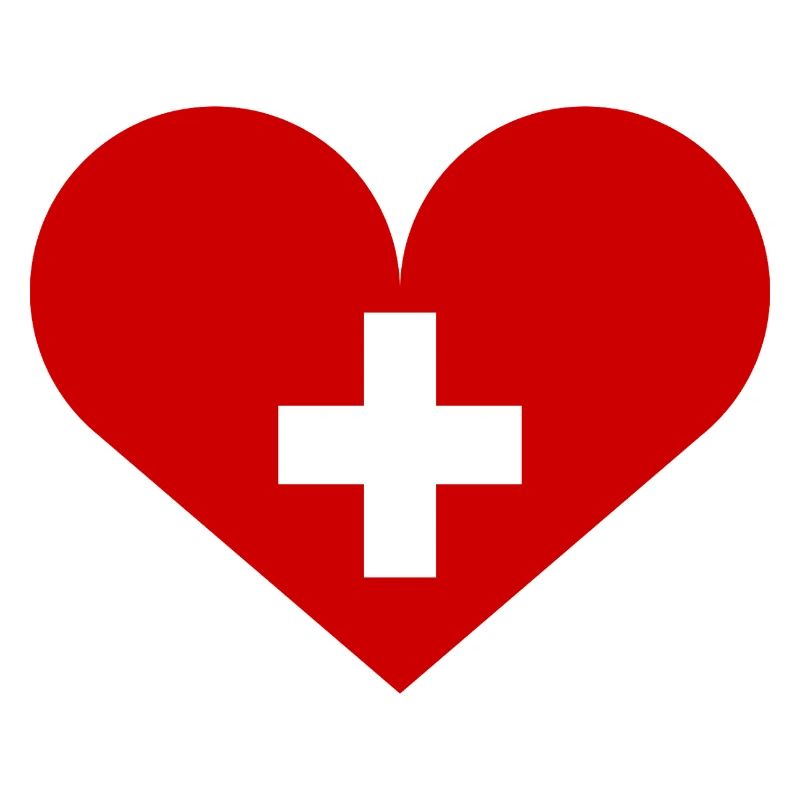 Schweizer Flagge mit Herz