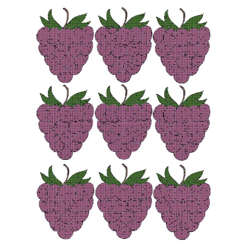 Textile à motif framboise
