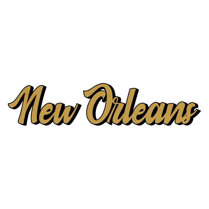 New Orleans Vintage Gold Script