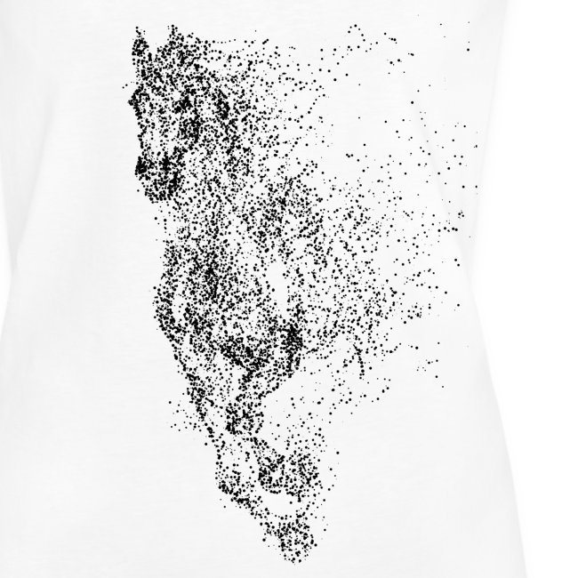 pixel black horse - Frauen Vintage T-Shirt
