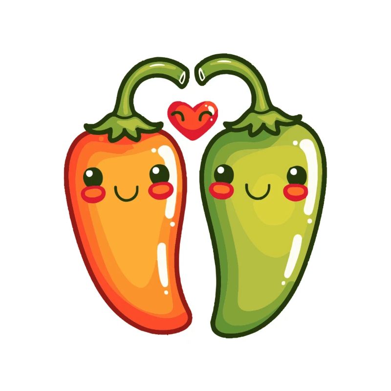 Chilli Para Miłość Serce Walentynki