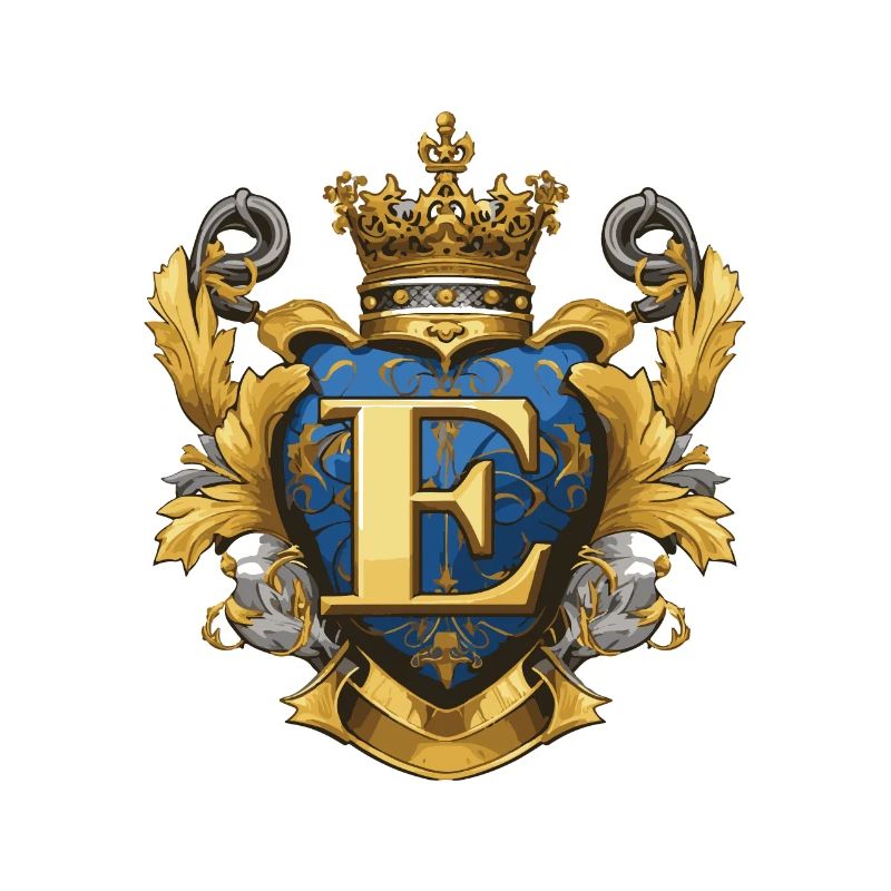 Couronne de logo E Letter