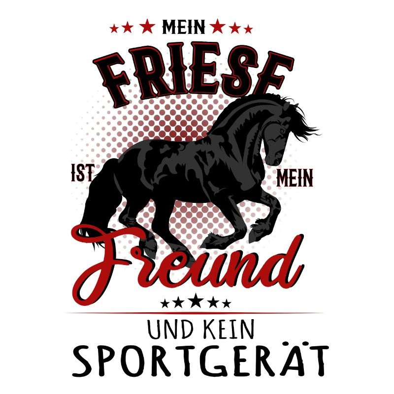 Friese schwarzes Pferd Pferdespruch Geschenk