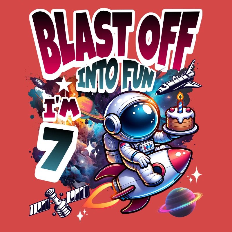 Astronaut 7th Birthday Space
