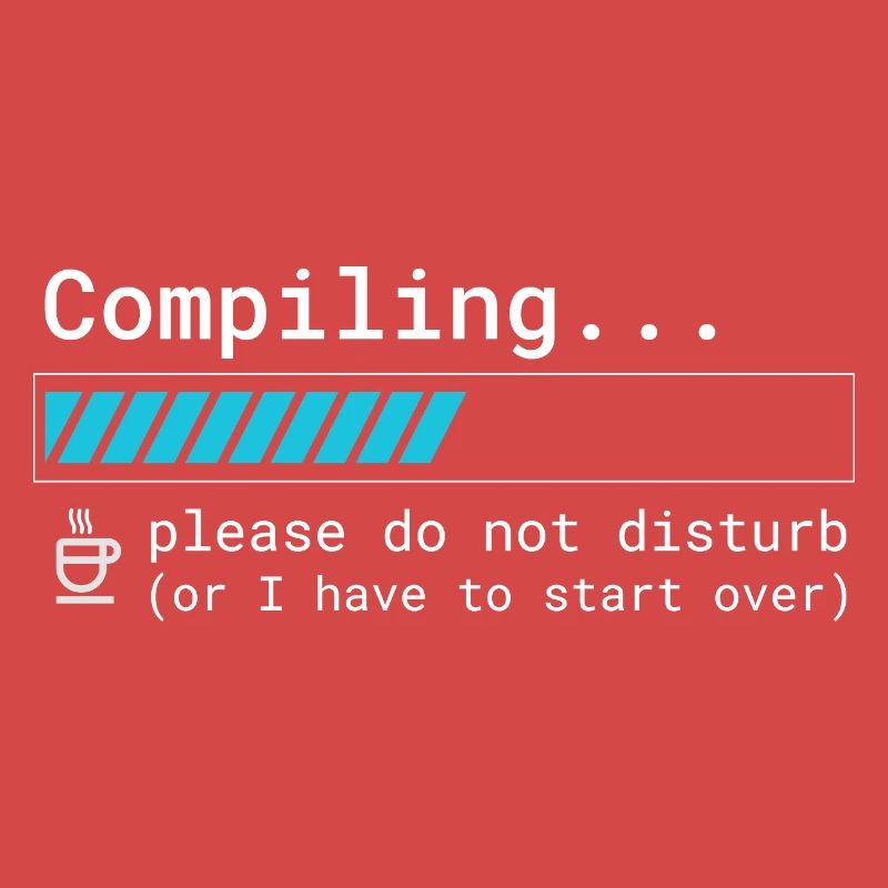 Funny Programmer T-Shirt - Compiling Please