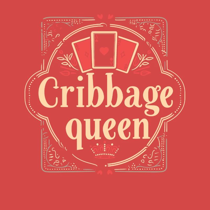 Cribbage Queen Graphic Funny Cribbage