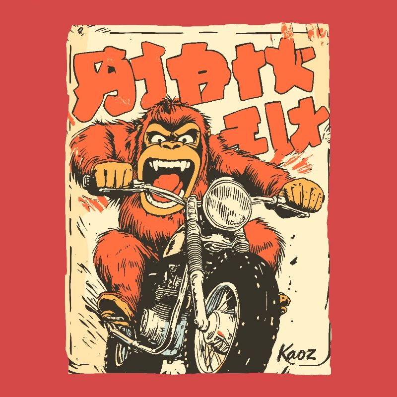 Crazy Orangutan – Motorcycle Biker