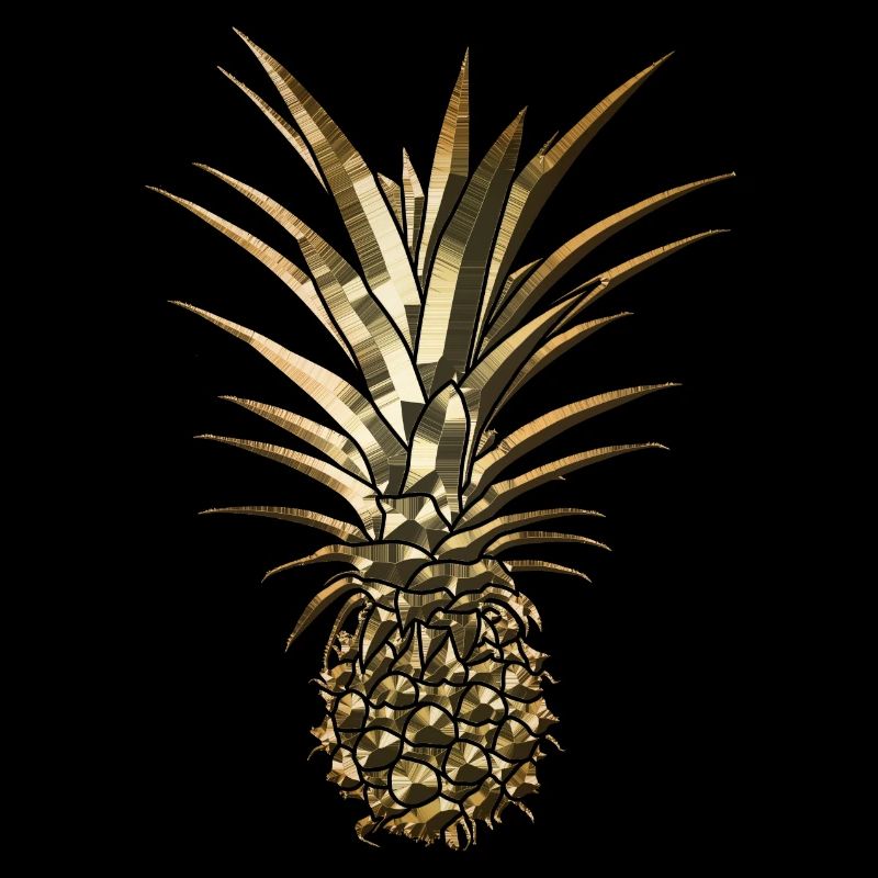 Goldene Ananas modisch stylisch Geschenkidee