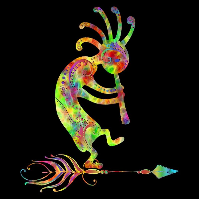 Native American Kokopelli With Feather 1