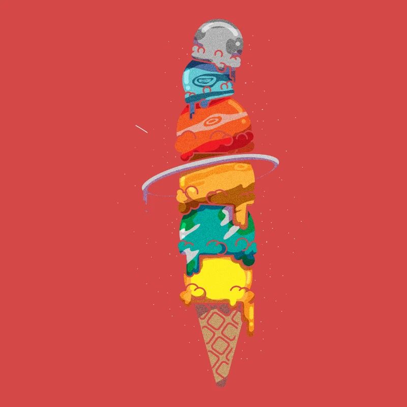 Raumfahrt Eis Waffel Solarsystem Sommer Mars