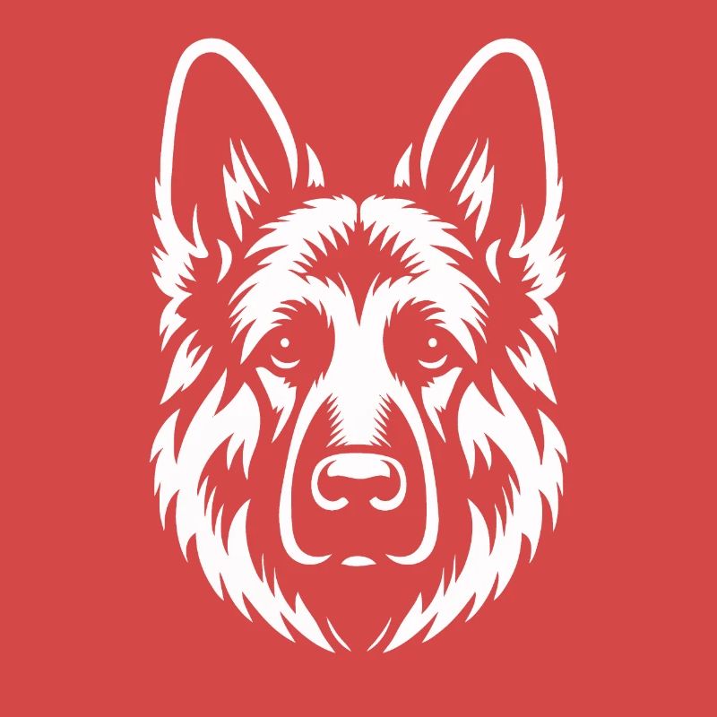 Cooles Schäferhund Silhouetten Design