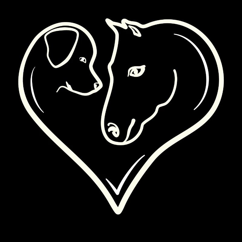 Herz Hund Pferd Liebe