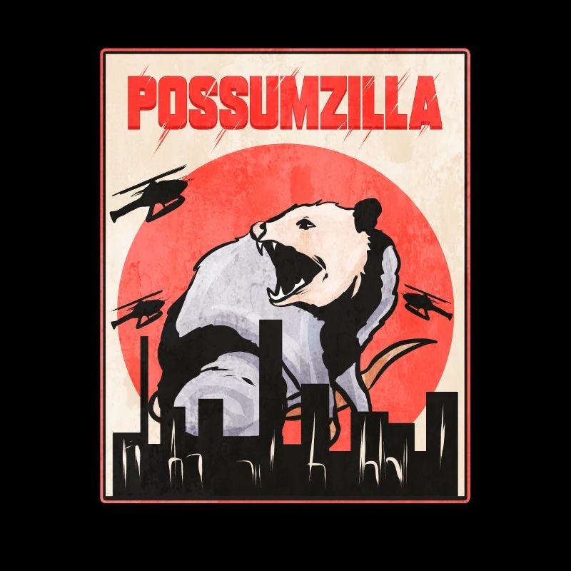 Possumzilla - Funny Trash Gang Opossum