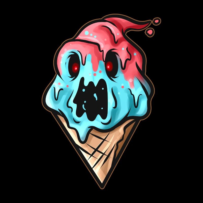 Effrayant Monster Zombie Demon Soft Ice Cream Cone