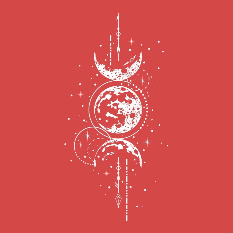 Mysticisme lunaire entrelacé: conception wiccan pour les déesses