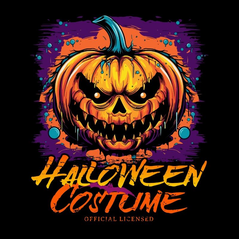 Horror Pumpkin Face - Vintage Halloween Costume