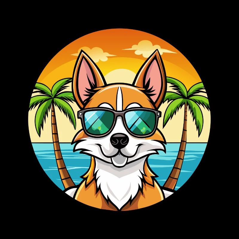 Lunettes de soleil de dessin animé de race de chien Fox Terrier du Chili