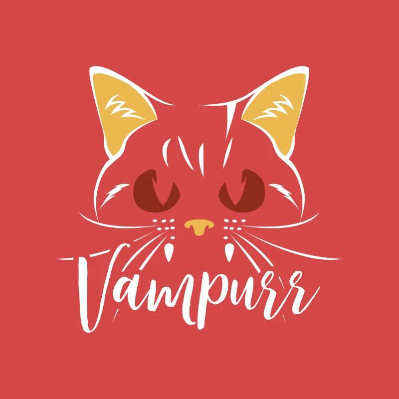 Vampurr Vampir Süßes Oder Saures Katze Halloween