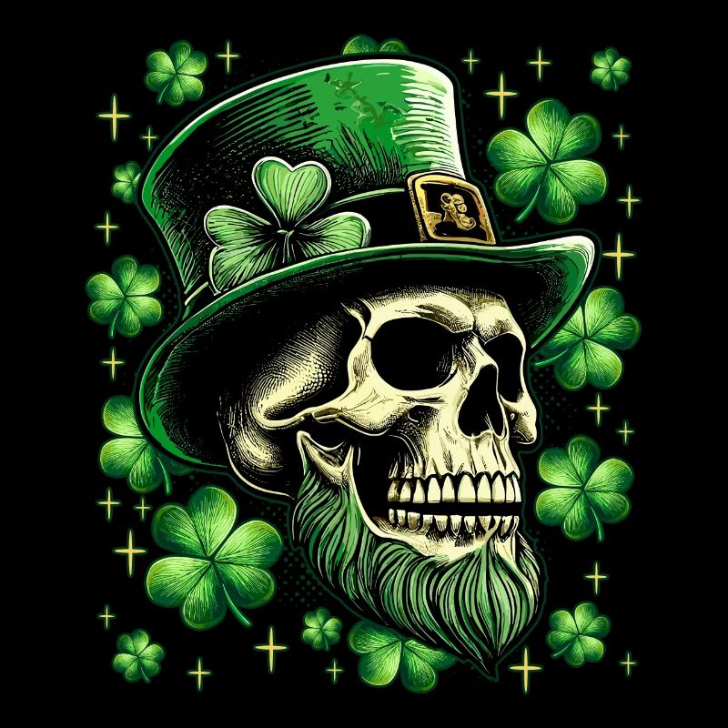 St. Patrick's Day Irish Skull