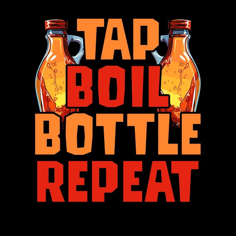 Maple Syrup Maple Sap Tap Boil Bottle Repeat