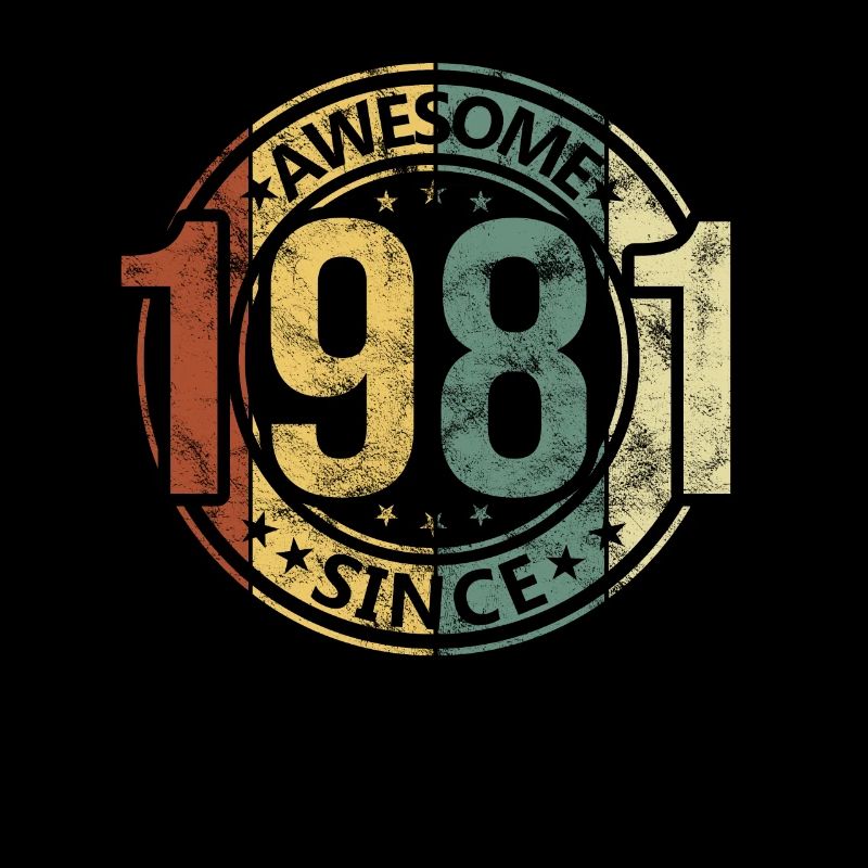 Awesome Since 1981 Retro Vintage Birthday
