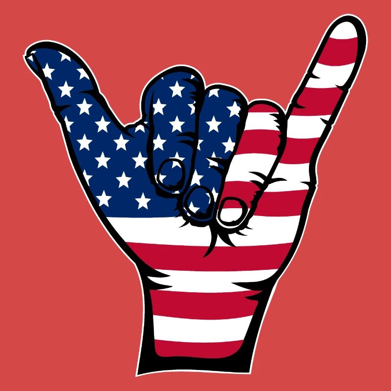 USA Flag Surfing Icon