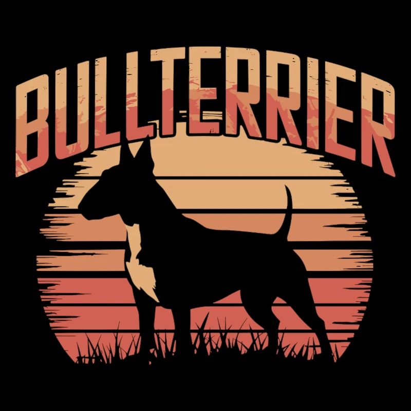 Bull Terrier Rétro Coucher de soleil