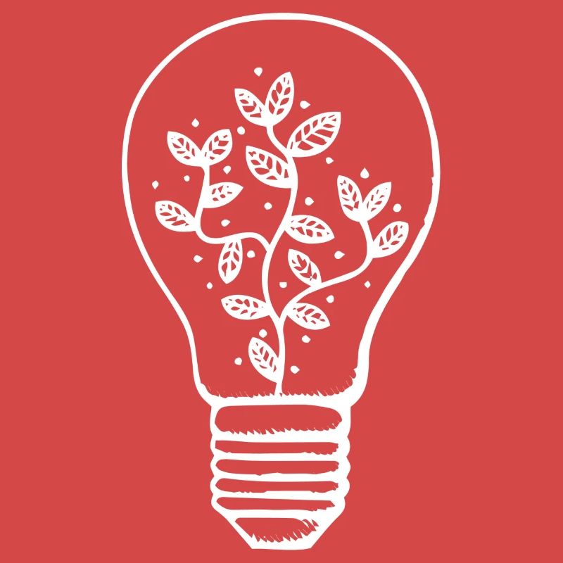 Plant light bulb nature gift idea white