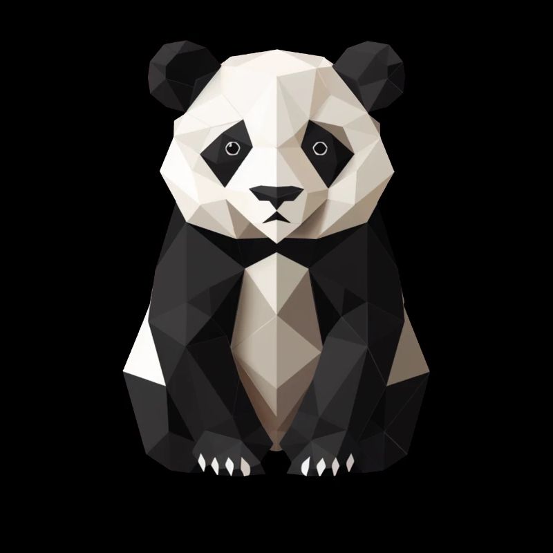 Panda Ours Origami Panda géant japonais