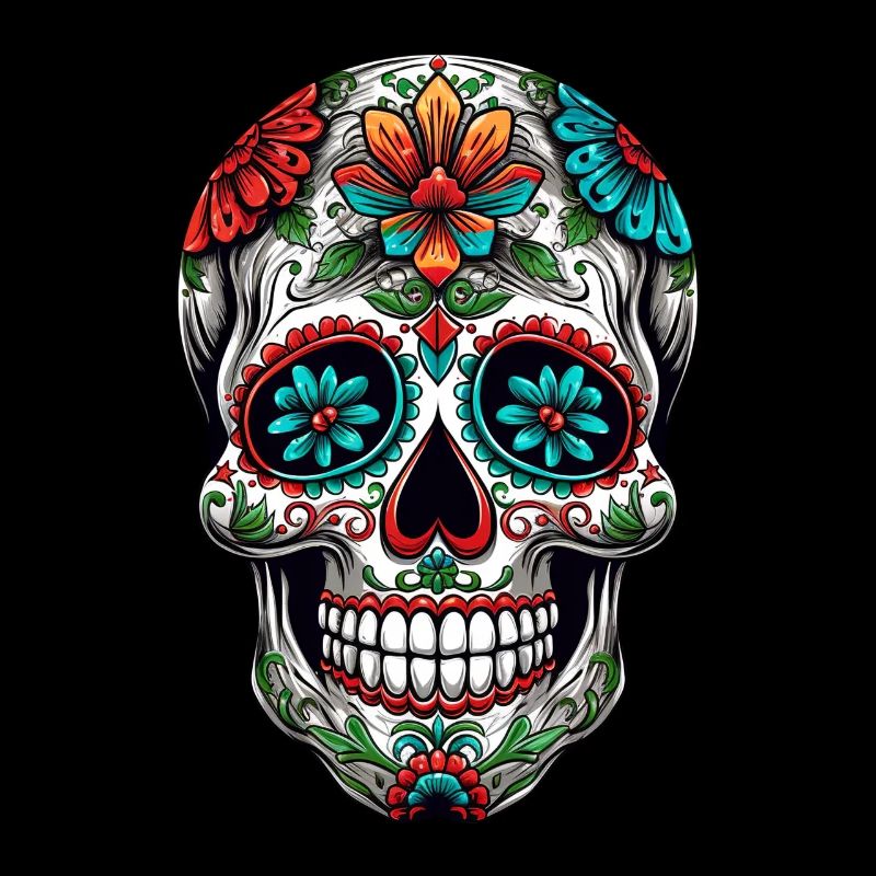 Mexican skull Día de Muertos Sugar Skull