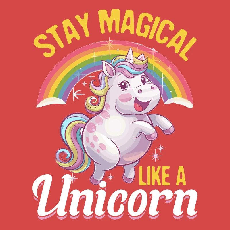 Cute Chubby Unicorn Rainbows