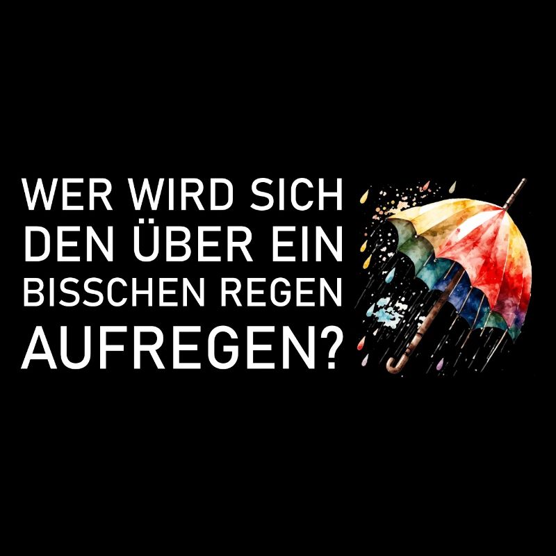 Sich wegen Regen aufregen ein Regenschirm