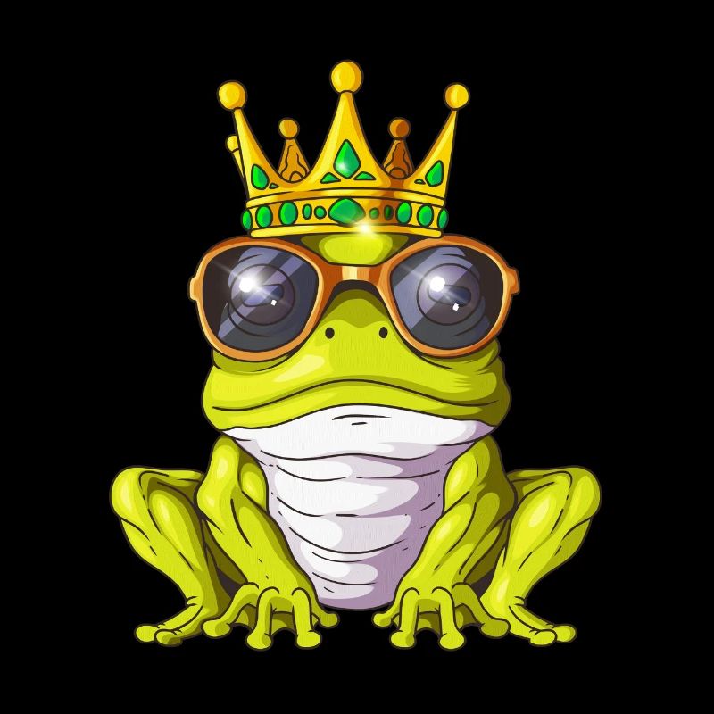 Cool Frog Prince Royalty Toads King Crown