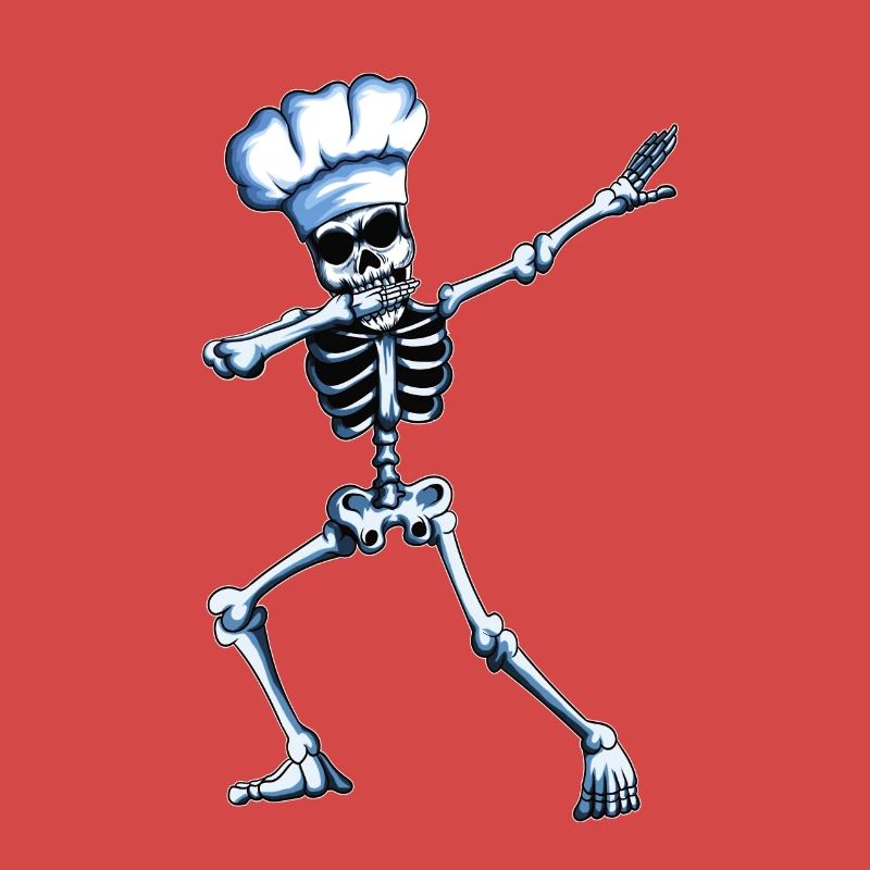 Cooking Baking Chef Chef Cap Skeleton Dabbing