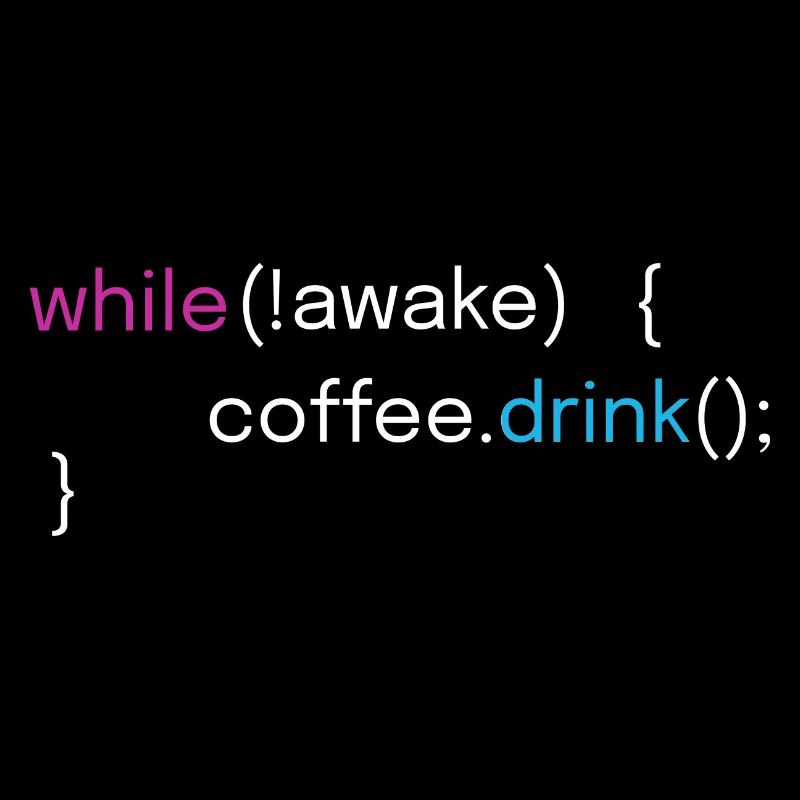 Lustiges Kaffee- und Coding-Programmierer-Design