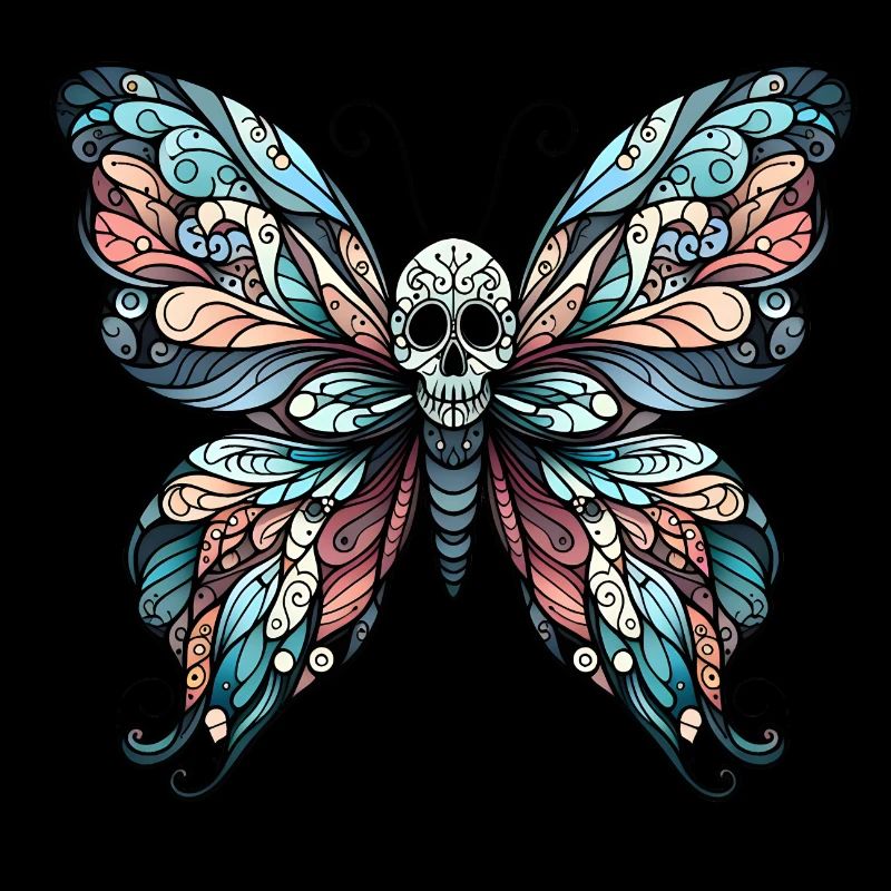 Düsterer Schmetterling mit Totenkopf