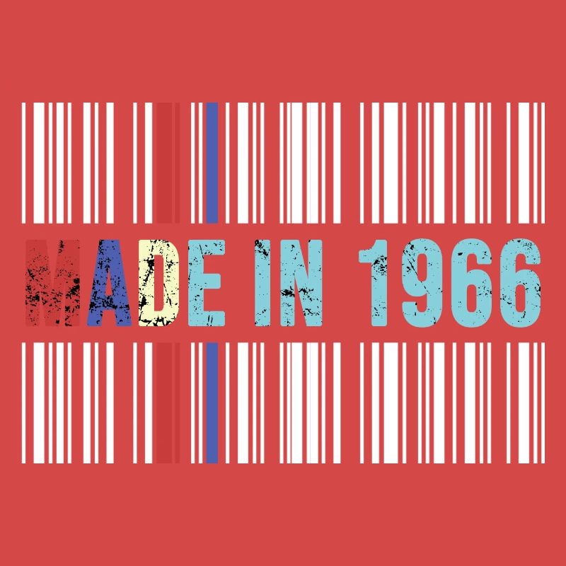 1966 birthday 56 years 56th anniversary retro barcode