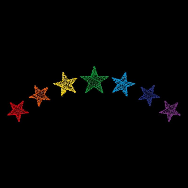 Sterne Regenbogen scribble