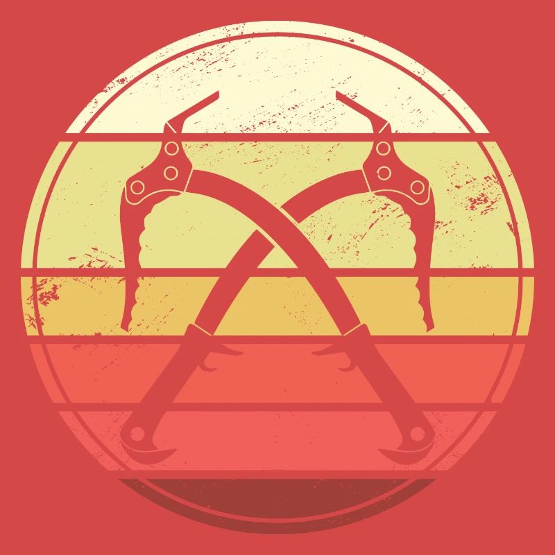 Eisklettern Retro Eispickel Eiskletterer