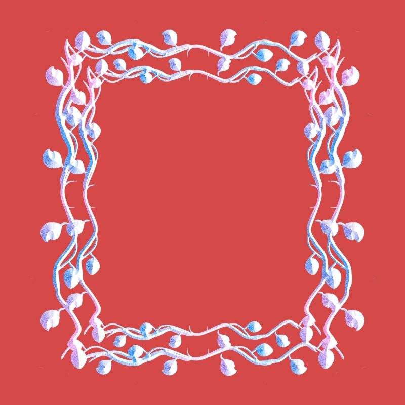 Leaves Square Shape Square Frame