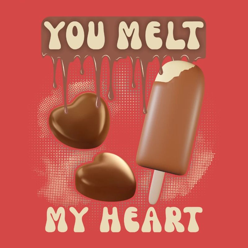 Chocolat Saint-Valentin, Crème glacée au chocolat, couples couples