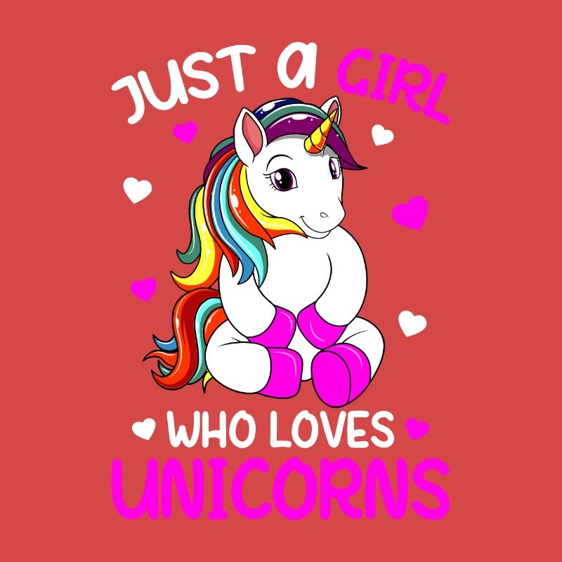 Nur ein Mädchen, das Einhörner liebt Kinder Mädchen Einhornj